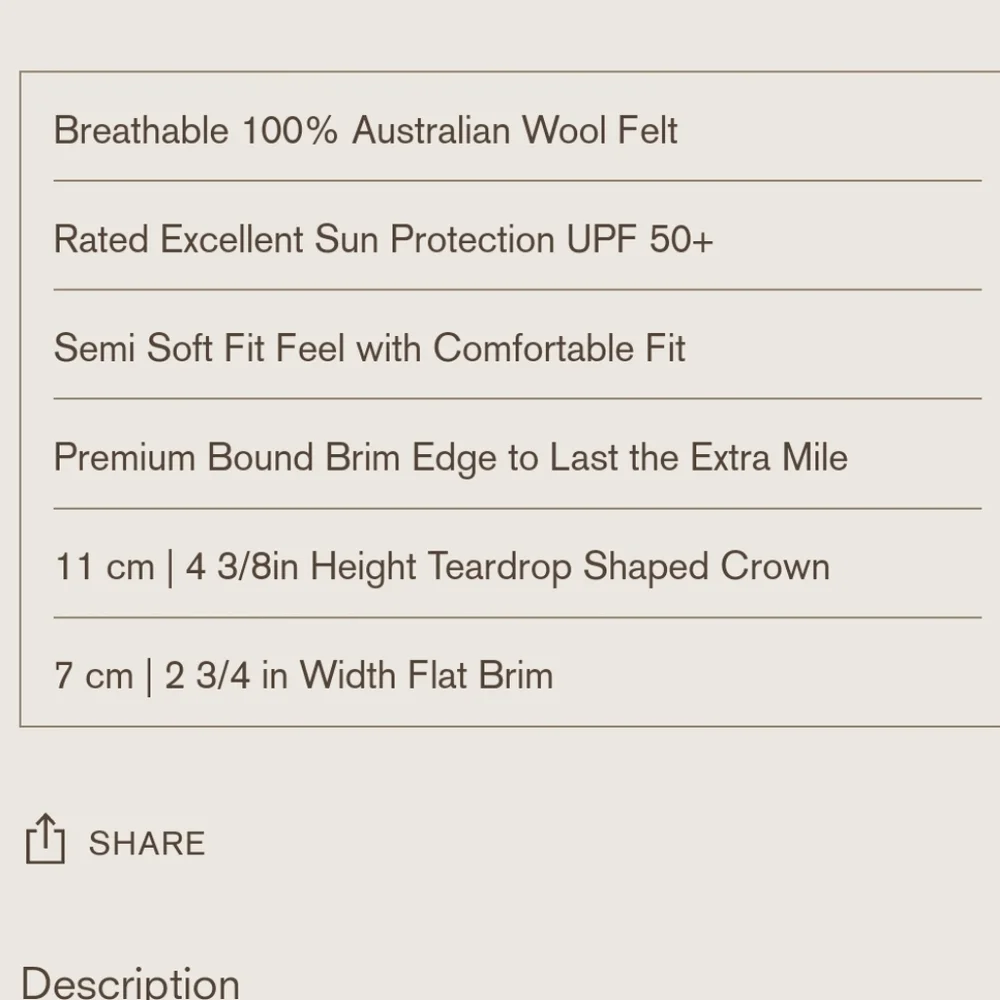 Will + Bear Calloway Cream Fedora Hat | Size Medium - NWT - Picture 10 of 10